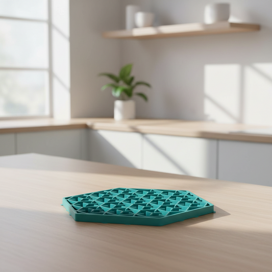 Silikon Schleckmatte mit Saugnäpfen