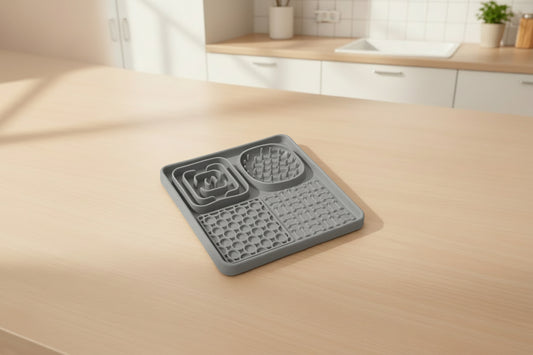 Silikon Schleckmatte mit Saugnäpfen